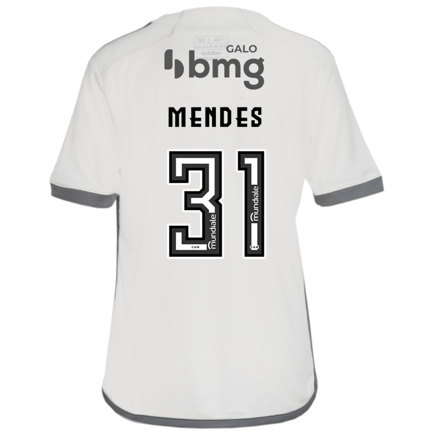 Kids Football Matheus Mendes #31 Off White Away Jersey 2024/25 T-Shirt Canada