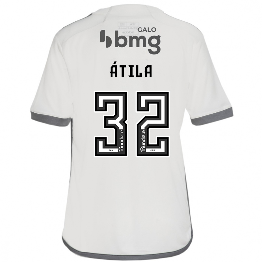 Kids Football Gabriel Átila #32 Off White Away Jersey 2024/25 T-Shirt Canada