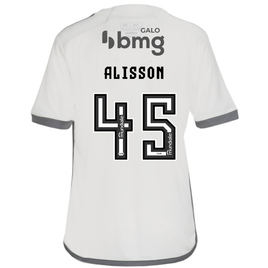 Kids Football Alisson #45 Off White Away Jersey 2024/25 T-Shirt Canada