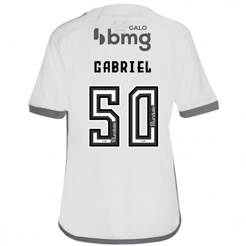 Enfant Football Maillot Vitor Gabriel #50 Blanc Cassé Tenues Extérieur 2024/25 Canada