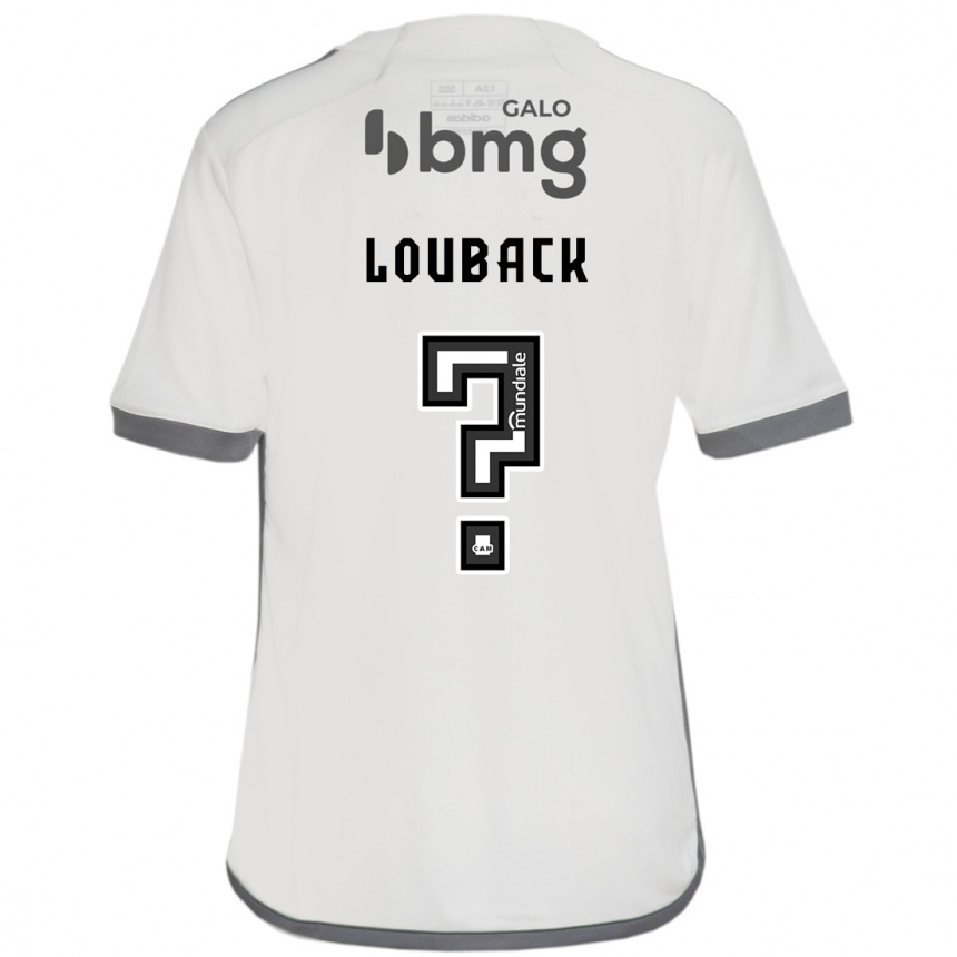 Kids Football Lucas Louback #0 Off White Away Jersey 2024/25 T-Shirt Canada