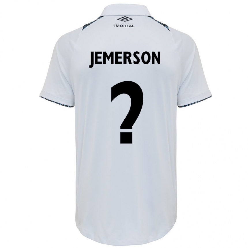 Kids Football Jemerson #0 White Blue Away Jersey 2024/25 T-Shirt Canada