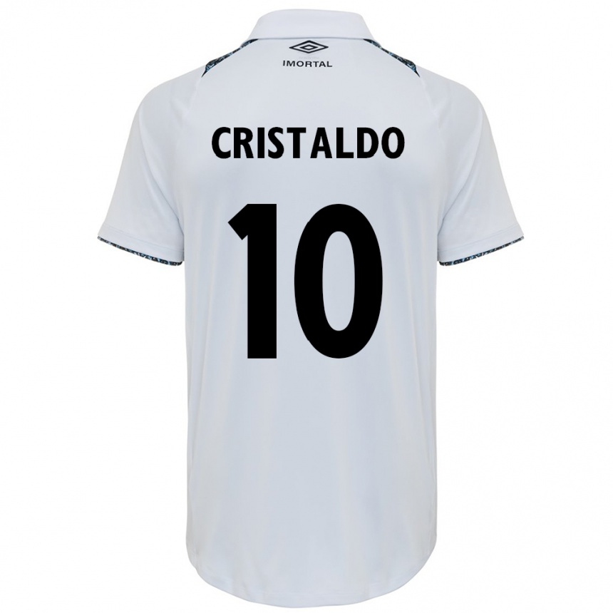 Enfant Football Maillot Franco Cristaldo #10 Blanc Bleu Tenues Extérieur 2024/25 Canada