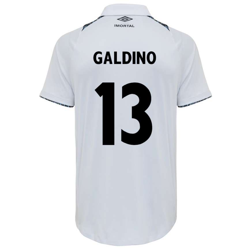 Enfant Football Maillot Everton Galdino #13 Blanc Bleu Tenues Extérieur 2024/25 Canada