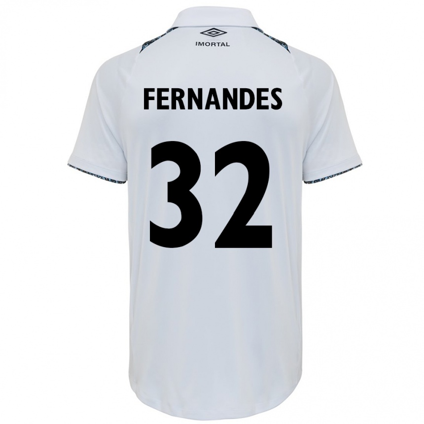 Enfant Football Maillot Nathan Fernandes #32 Blanc Bleu Tenues Extérieur 2024/25 Canada