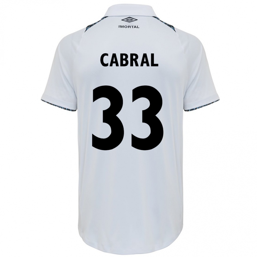 Enfant Football Maillot Rafael Cabral #33 Blanc Bleu Tenues Extérieur 2024/25 Canada