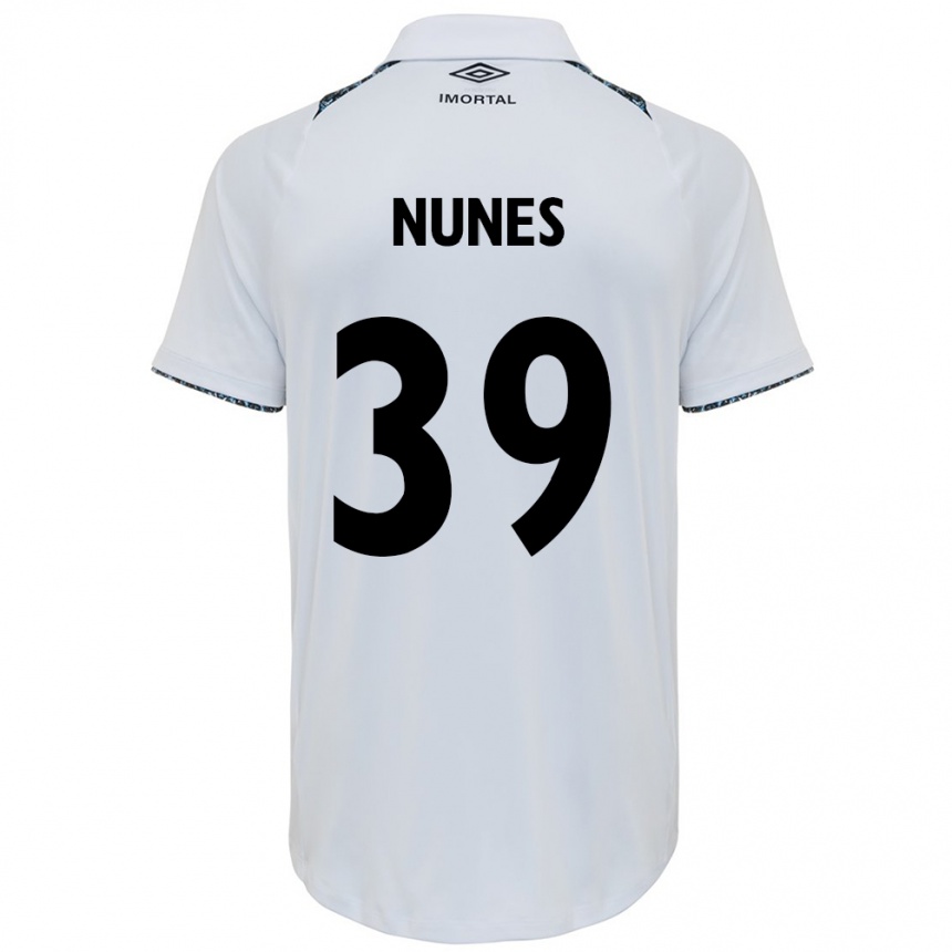 Enfant Football Maillot Gustavo Gomes #39 Blanc Bleu Tenues Extérieur 2024/25 Canada