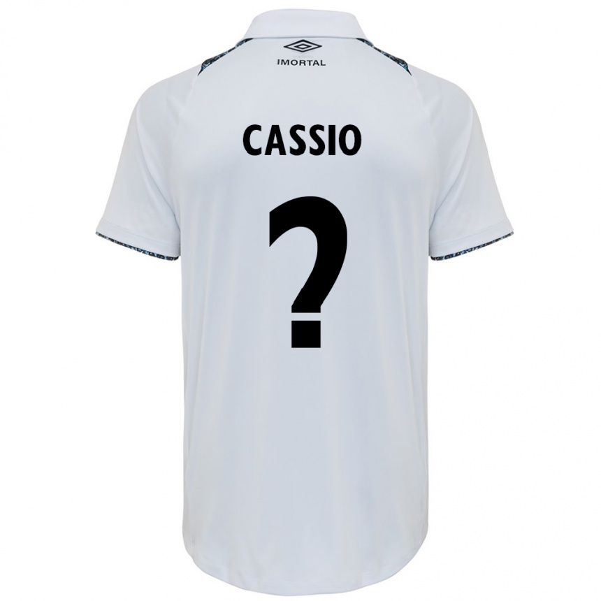 Kids Football Cássio #0 White Blue Away Jersey 2024/25 T-Shirt Canada