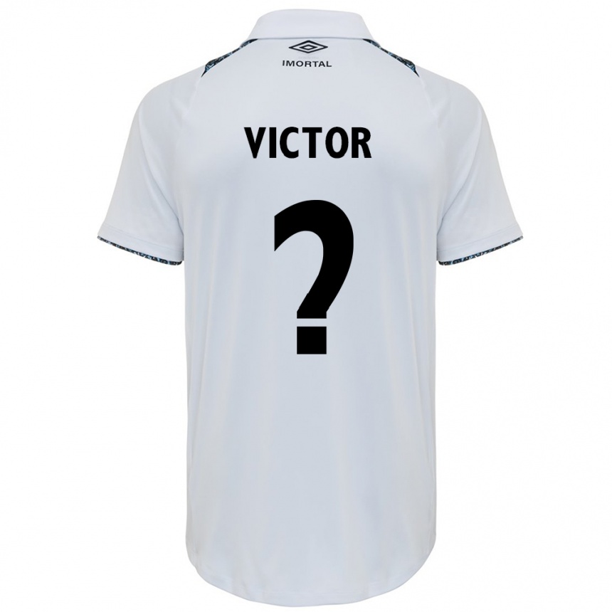 Kids Football João Victor Castelo #0 White Blue Away Jersey 2024/25 T-Shirt Canada