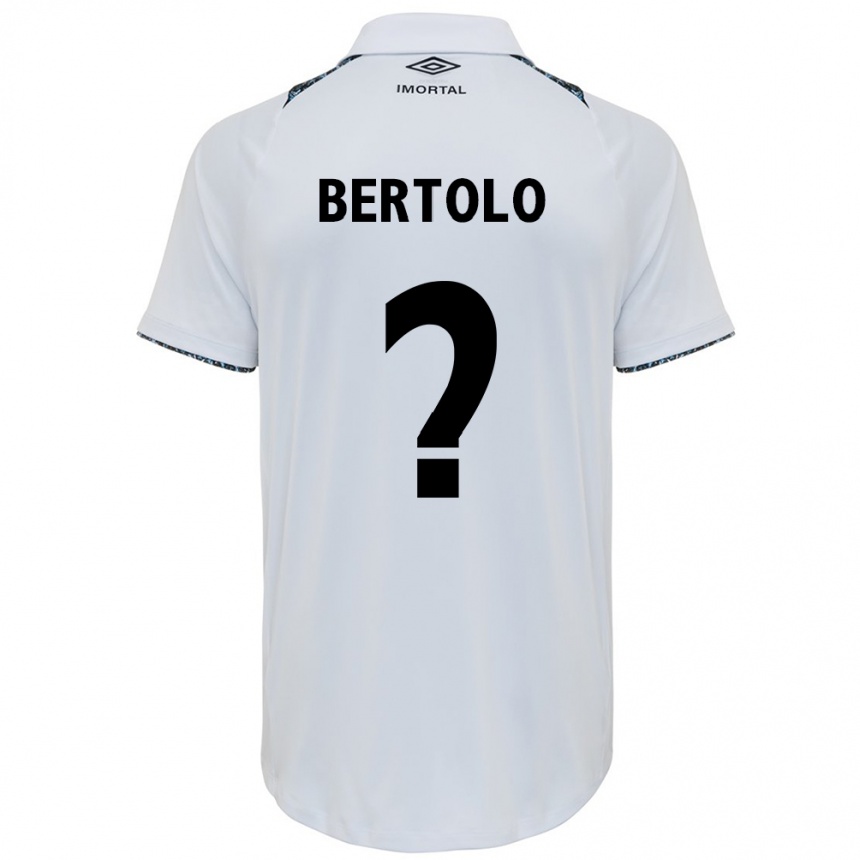 Kids Football Mateus Bertolo #0 White Blue Away Jersey 2024/25 T-Shirt Canada