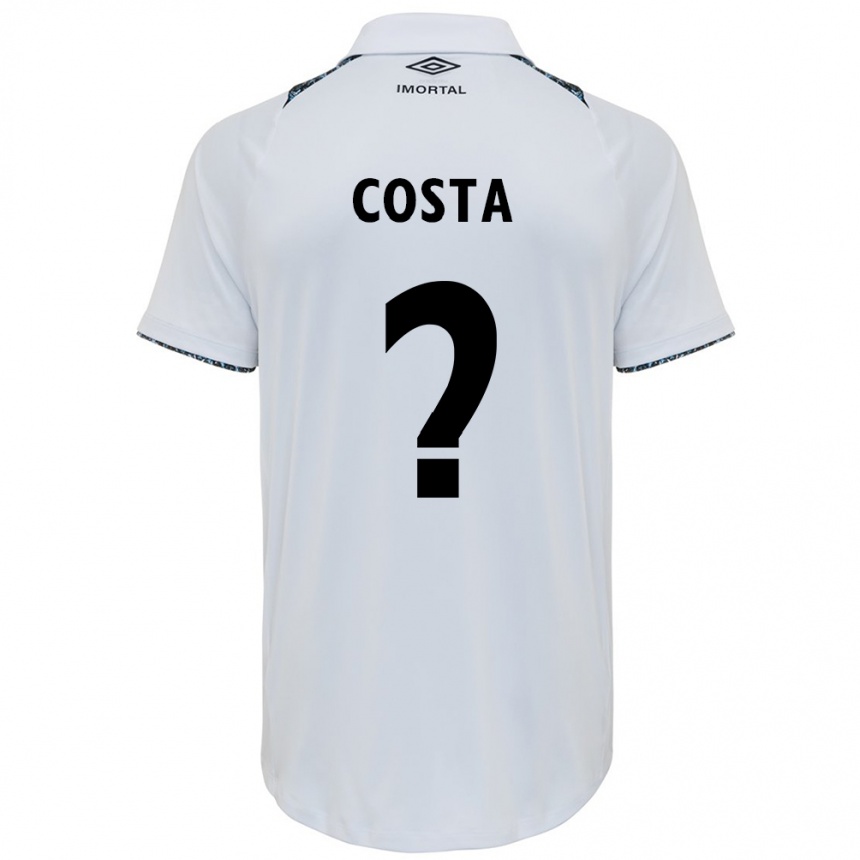 Enfant Football Maillot Wesley Costa #0 Blanc Bleu Tenues Extérieur 2024/25 Canada