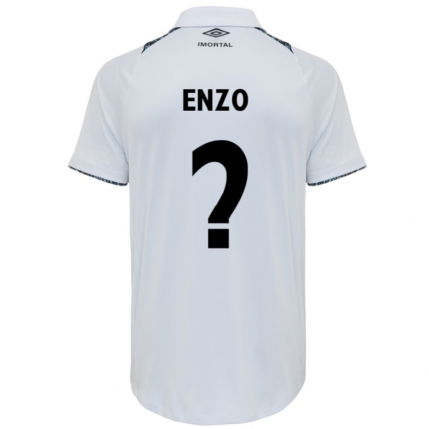 Enfant Football Maillot Enzo #0 Blanc Bleu Tenues Extérieur 2024/25 Canada