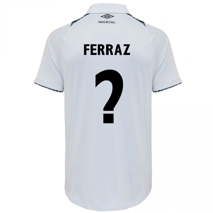 Kids Football Vini Ferraz #0 White Blue Away Jersey 2024/25 T-Shirt Canada