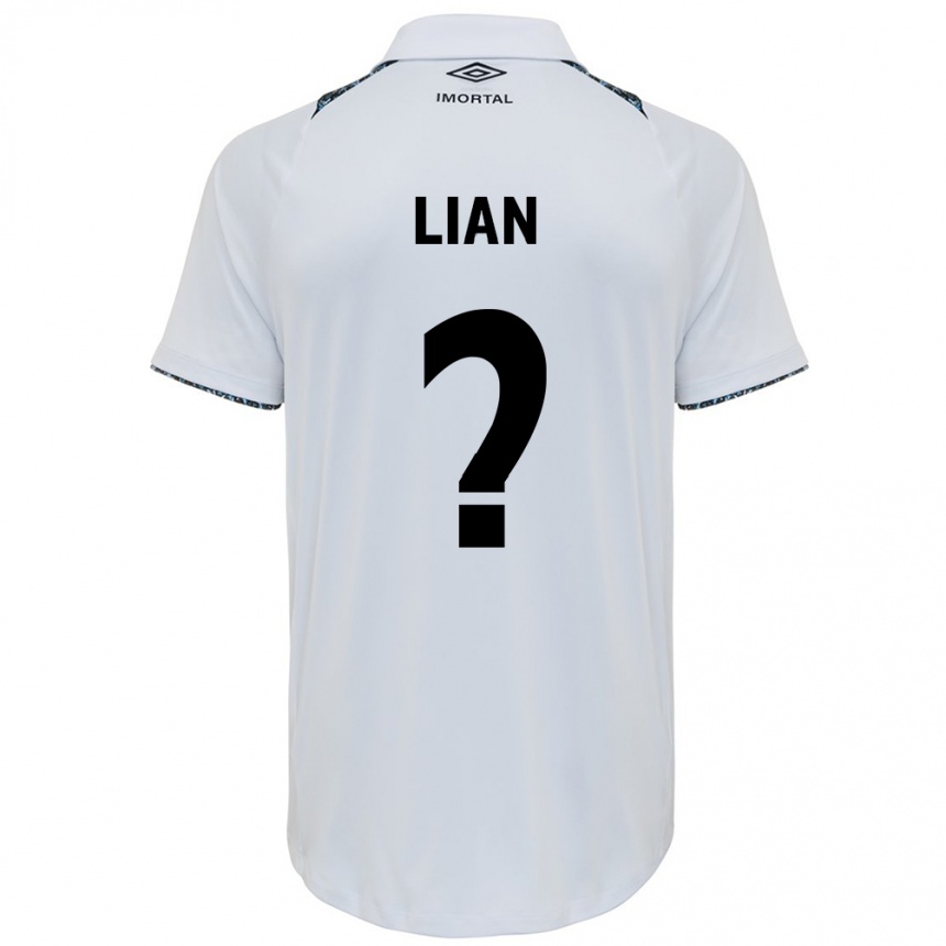 Kids Football Lian #0 White Blue Away Jersey 2024/25 T-Shirt Canada