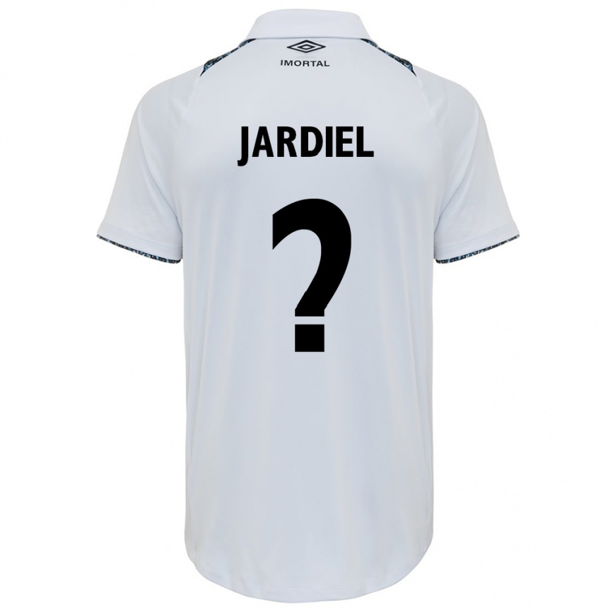 Kids Football Jardiel #0 White Blue Away Jersey 2024/25 T-Shirt Canada