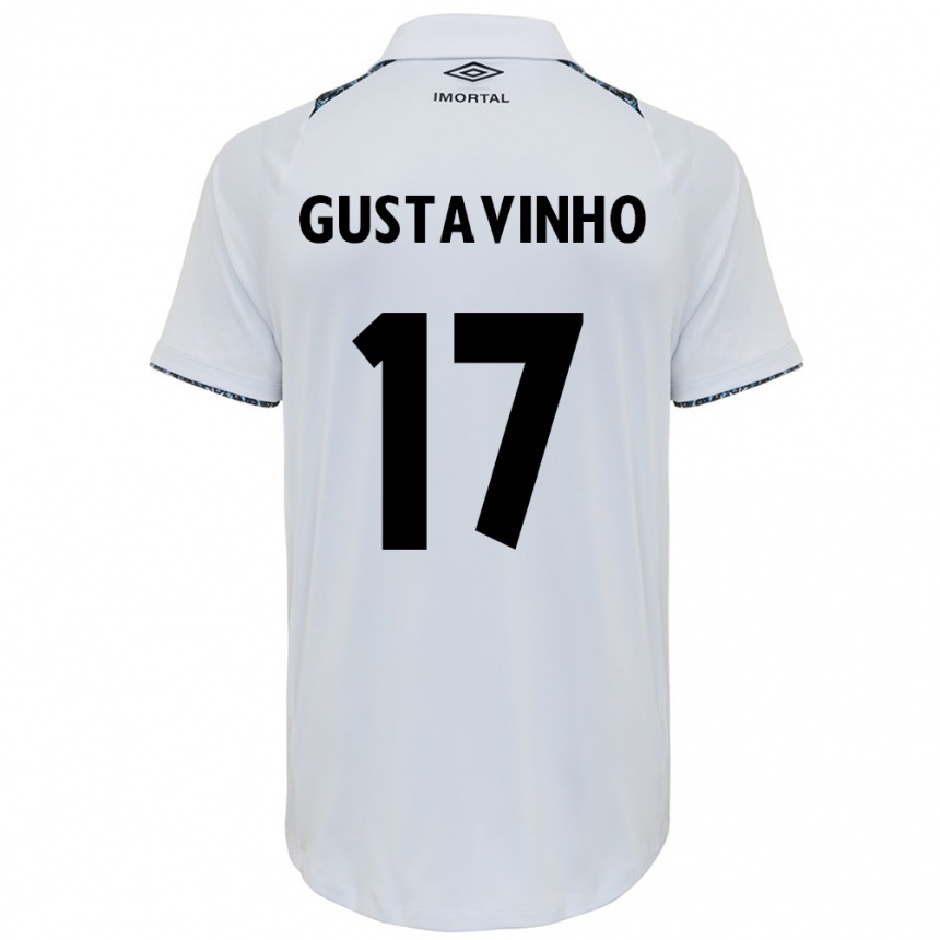 Enfant Football Maillot Gustavinho #17 Blanc Bleu Tenues Extérieur 2024/25 Canada