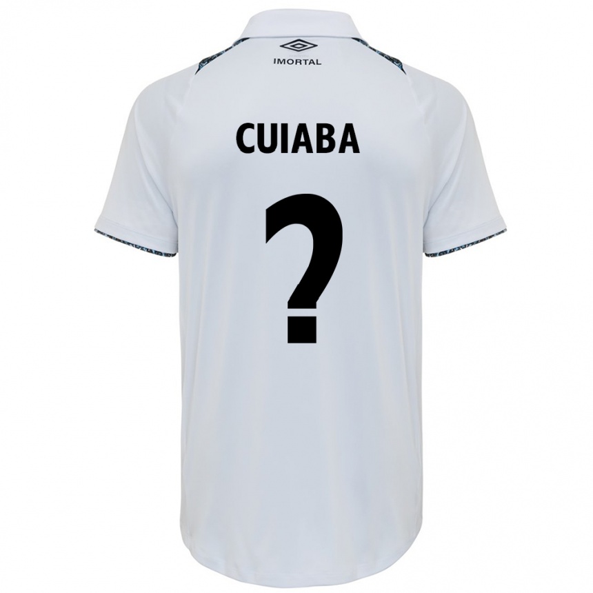 Enfant Football Maillot Pedro Cuiabá #0 Blanc Bleu Tenues Extérieur 2024/25 Canada