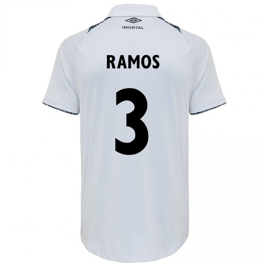 Enfant Football Maillot João Ramos #3 Blanc Bleu Tenues Extérieur 2024/25 Canada