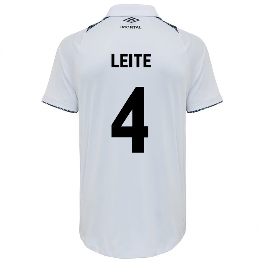 Enfant Football Maillot Paulo Henrique Leite #4 Blanc Bleu Tenues Extérieur 2024/25 Canada