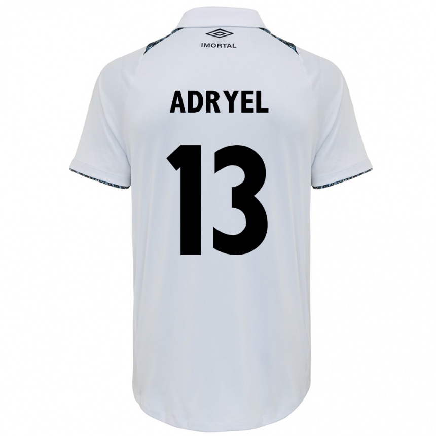 Kids Football Adryel #13 White Blue Away Jersey 2024/25 T-Shirt Canada