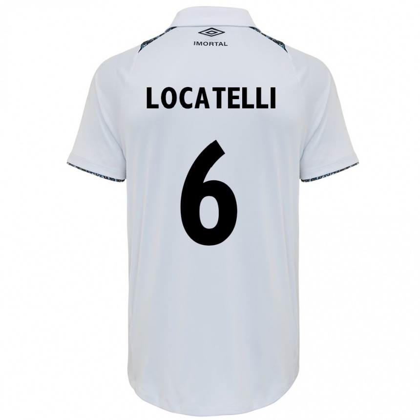 Enfant Football Maillot Natane Locatelli #6 Blanc Bleu Tenues Extérieur 2024/25 Canada