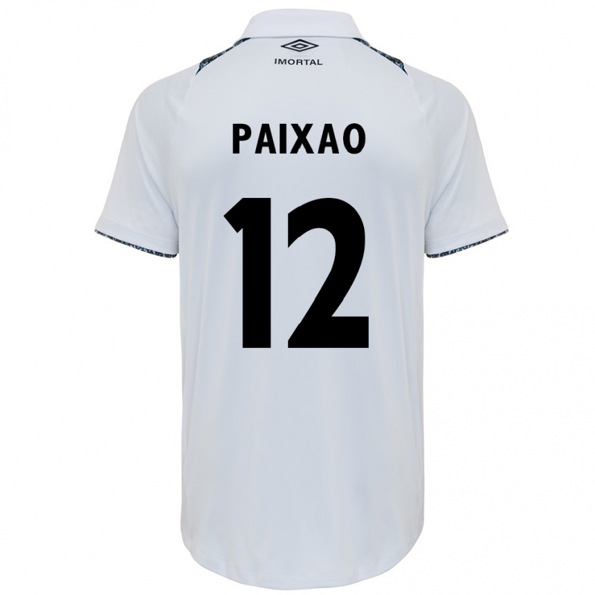 Kids Football Iasmin Paixão #12 White Blue Away Jersey 2024/25 T-Shirt Canada