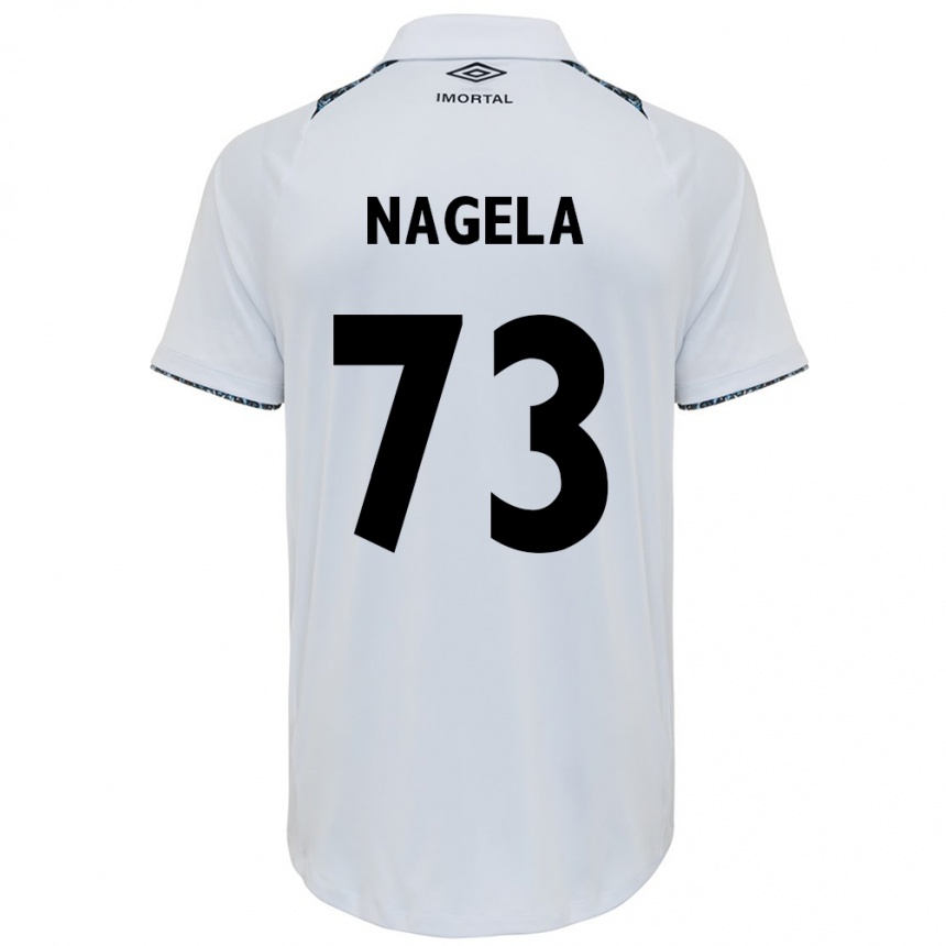 Enfant Football Maillot Nágela #73 Blanc Bleu Tenues Extérieur 2024/25 Canada