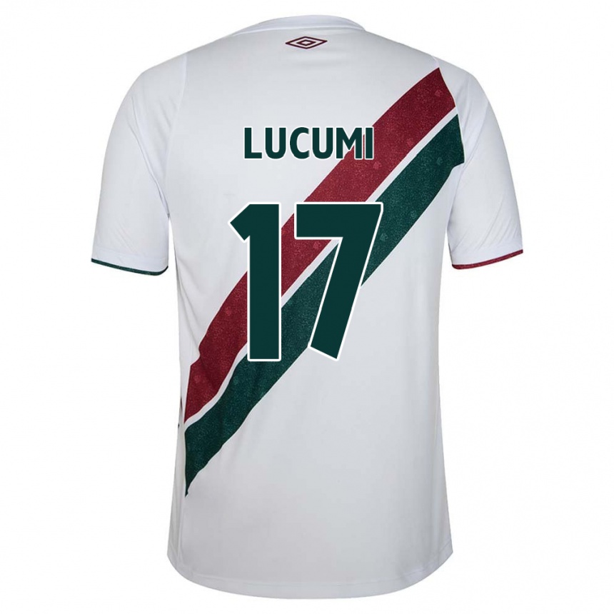 Kids Football Jan Lucumi #17 White Green Maroon Away Jersey 2024/25 T-Shirt Canada