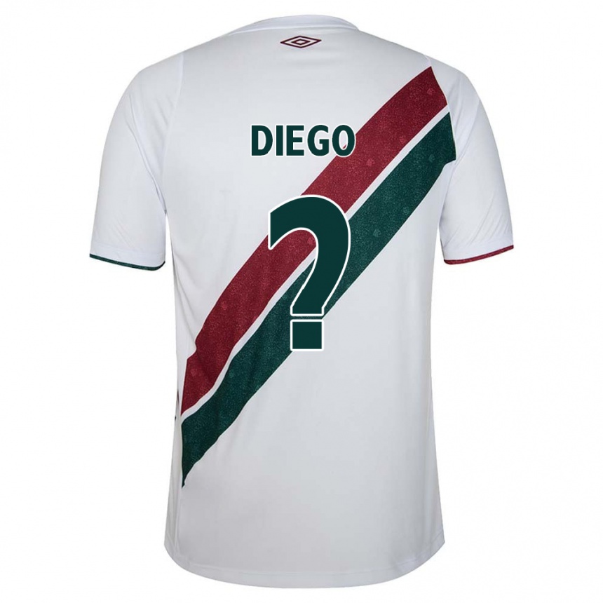 Kids Football Diego #0 White Green Maroon Away Jersey 2024/25 T-Shirt Canada