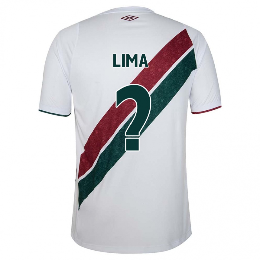 Kids Football Daniel Lima #0 White Green Maroon Away Jersey 2024/25 T-Shirt Canada