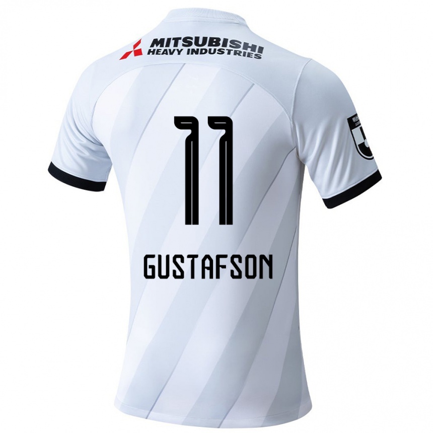 Enfant Football Maillot Samuel Gustafson #11 Blanc Gris Tenues Extérieur 2024/25 Canada