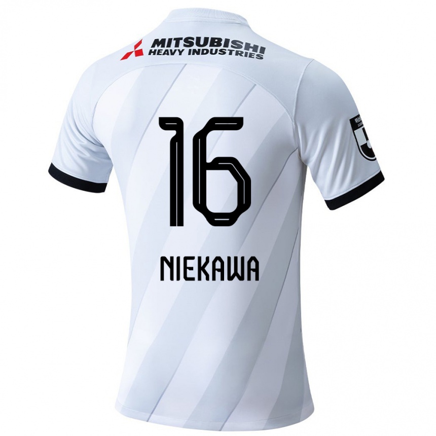 Kids Football Ayumi Niekawa #16 White Grey Away Jersey 2024/25 T-Shirt Canada