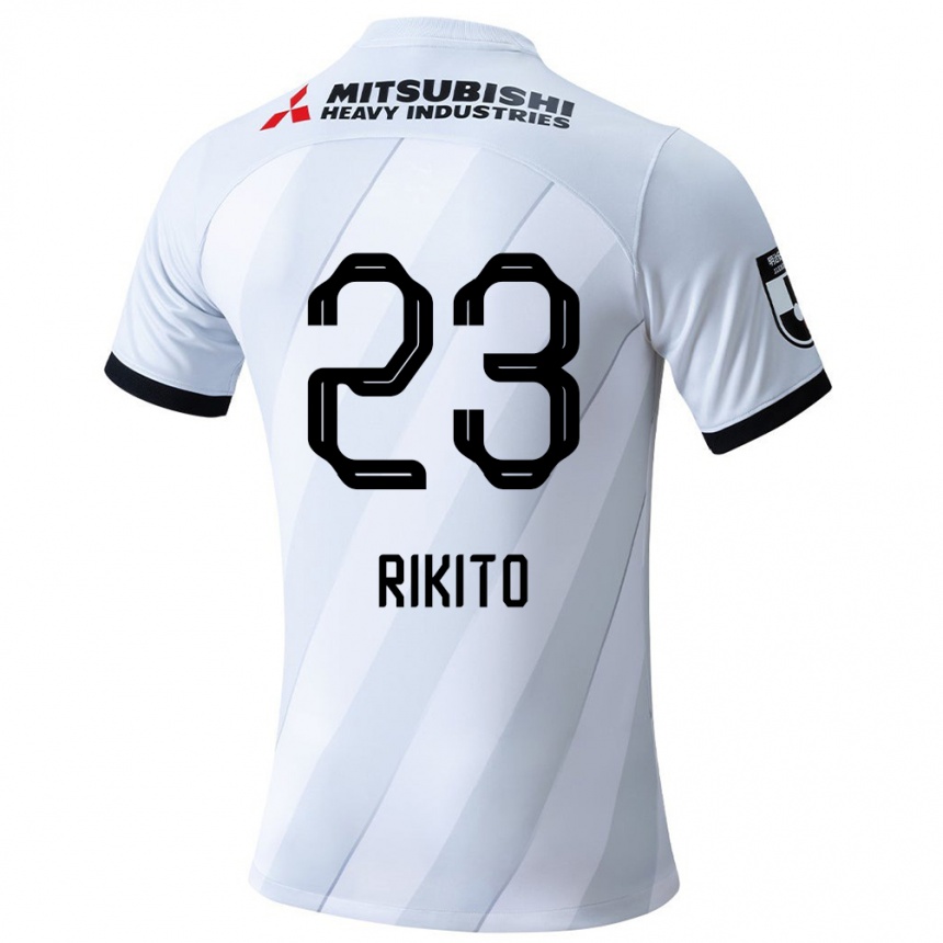 Enfant Football Maillot Rikito Inoue #23 Blanc Gris Tenues Extérieur 2024/25 Canada