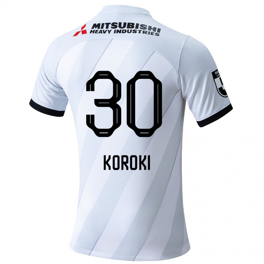 Kids Football Shinzo Koroki #30 White Grey Away Jersey 2024/25 T-Shirt Canada