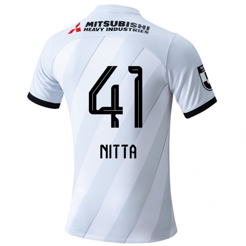 Kids Football Rio Nitta #41 White Grey Away Jersey 2024/25 T-Shirt Canada