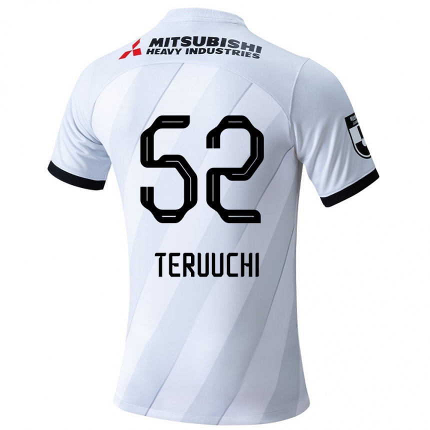 Enfant Football Maillot Toshikazu Teruuchi #52 Blanc Gris Tenues Extérieur 2024/25 Canada