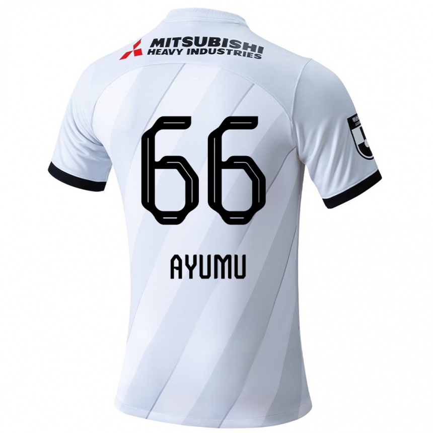 Kids Football Ayumu Ohata #66 White Grey Away Jersey 2024/25 T-Shirt Canada