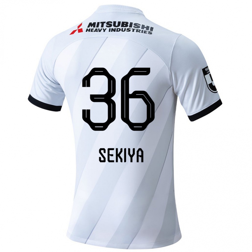 Kids Football Hikaru Sekiya #36 White Grey Away Jersey 2024/25 T-Shirt Canada