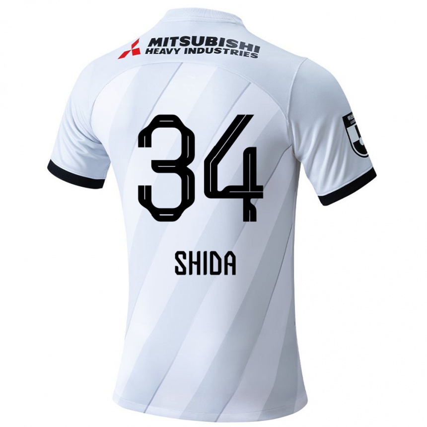 Kids Football Izuho Shida #34 White Grey Away Jersey 2024/25 T-Shirt Canada