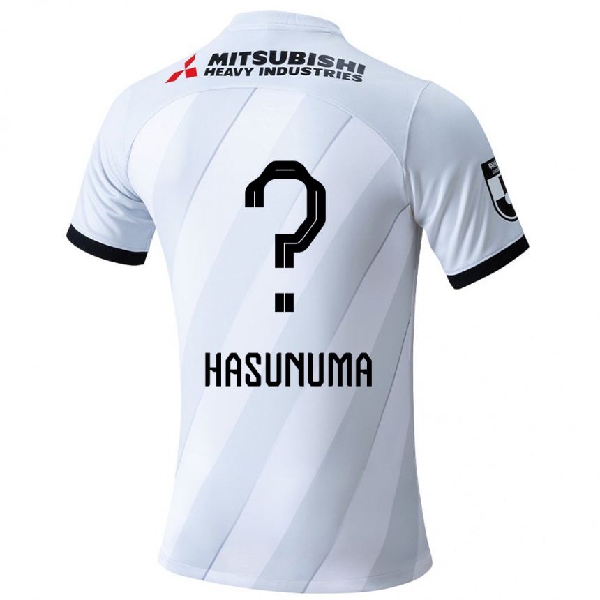 Kids Football Shunsuke Hasunuma #0 White Grey Away Jersey 2024/25 T-Shirt Canada