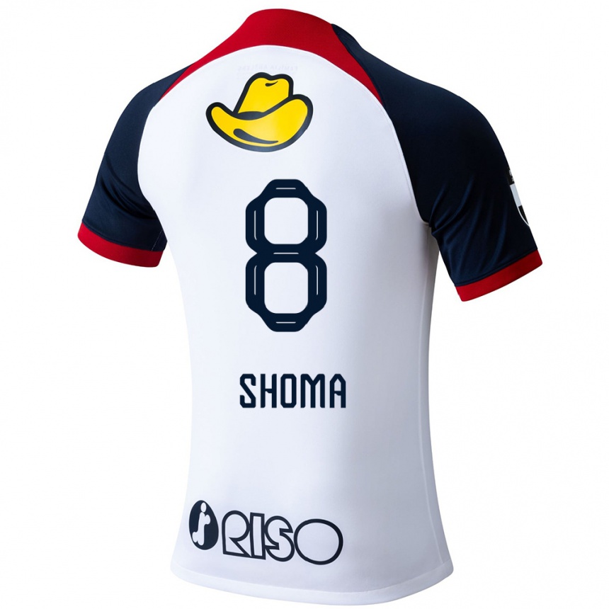 Kids Football Shoma Doi #8 White Blue Red Away Jersey 2024/25 T-Shirt Canada