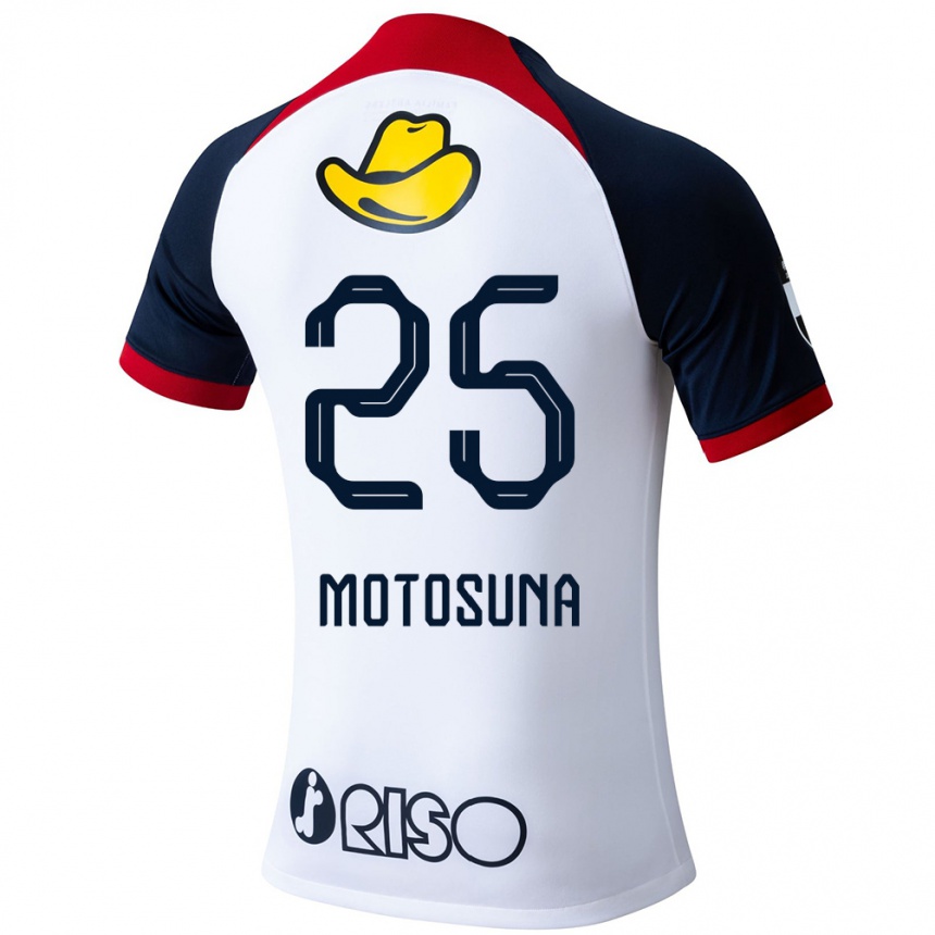 Kids Football Anthony Motosuna #25 White Blue Red Away Jersey 2024/25 T-Shirt Canada