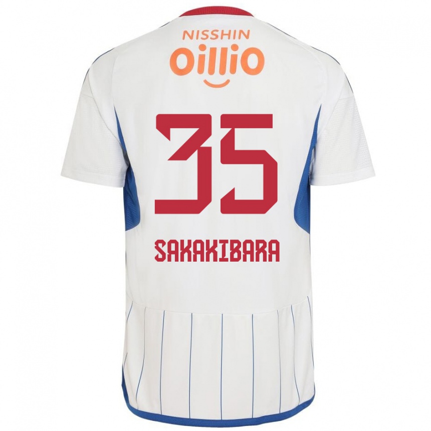 Enfant Football Maillot Keigo Sakakibara #35 Blanc Bleu Rouge Tenues Extérieur 2024/25 Canada