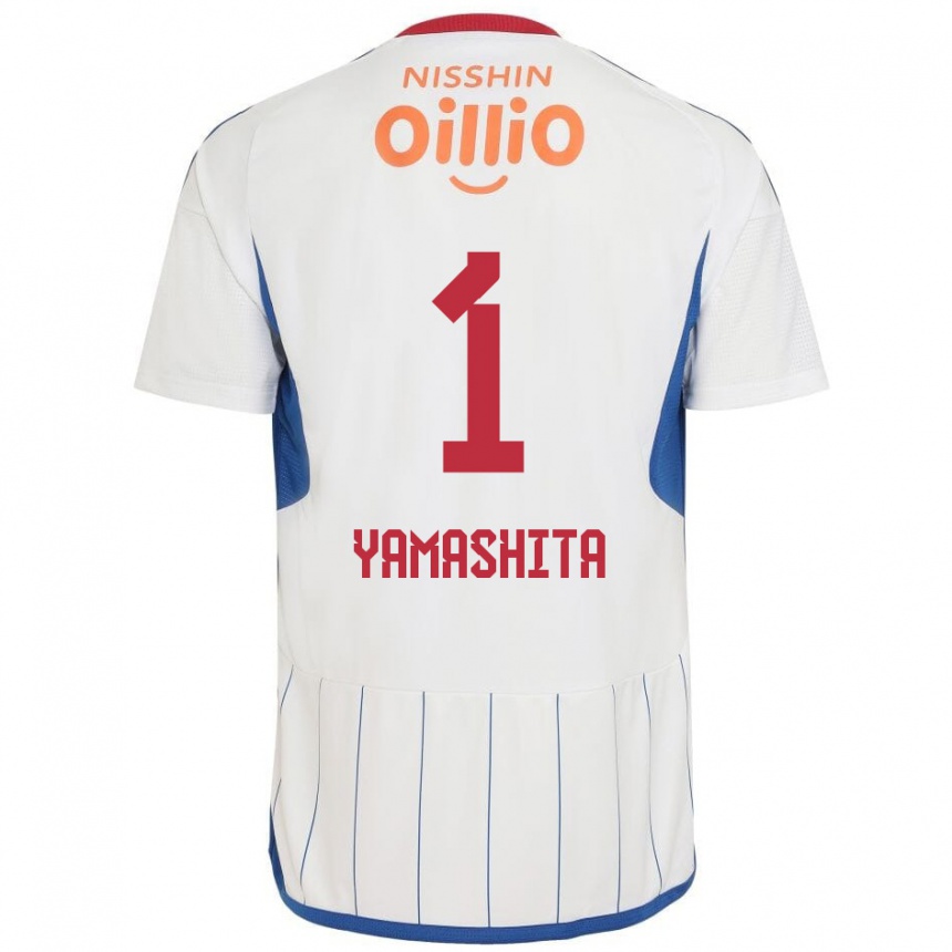 Kids Football Shoma Yamashita #1 White Blue Red Away Jersey 2024/25 T-Shirt Canada