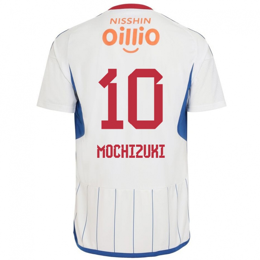 Kids Football Kohei Mochizuki #10 White Blue Red Away Jersey 2024/25 T-Shirt Canada