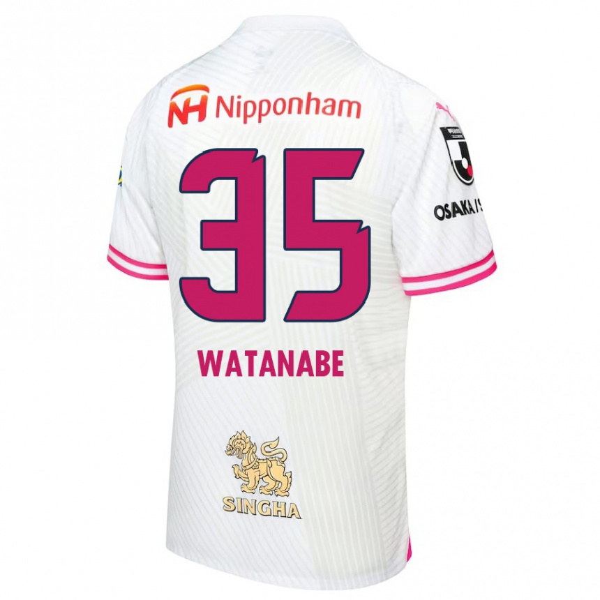 Enfant Football Maillot Ryo Watanabe #35 Blanc Rose Tenues Extérieur 2024/25 Canada