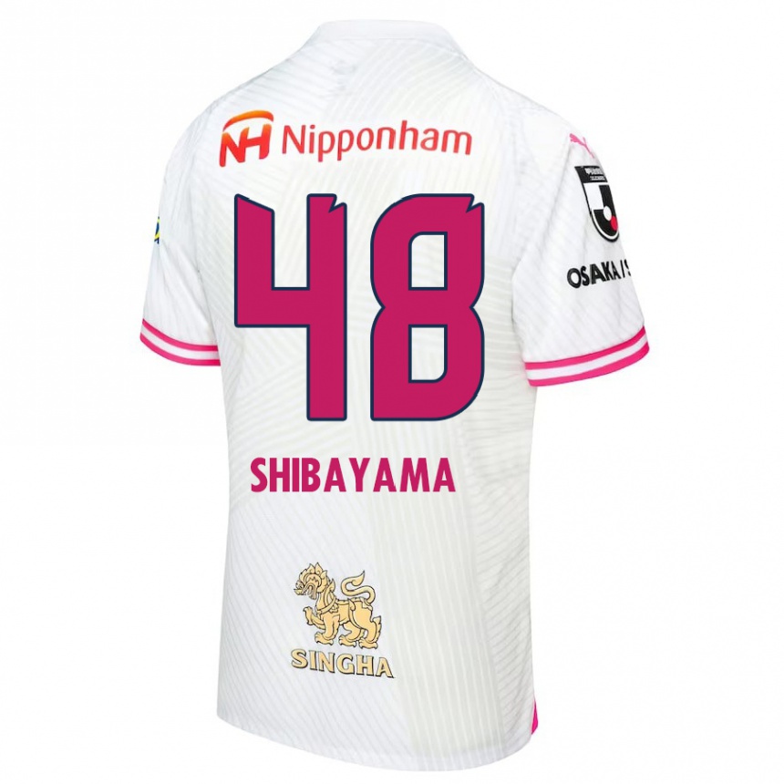 Enfant Football Maillot Masaya Shibayama #48 Blanc Rose Tenues Extérieur 2024/25 Canada