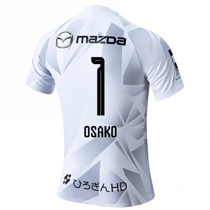 Enfant Football Maillot Keisuke Osako #1 Blanc Gris Noir Tenues Extérieur 2024/25 Canada