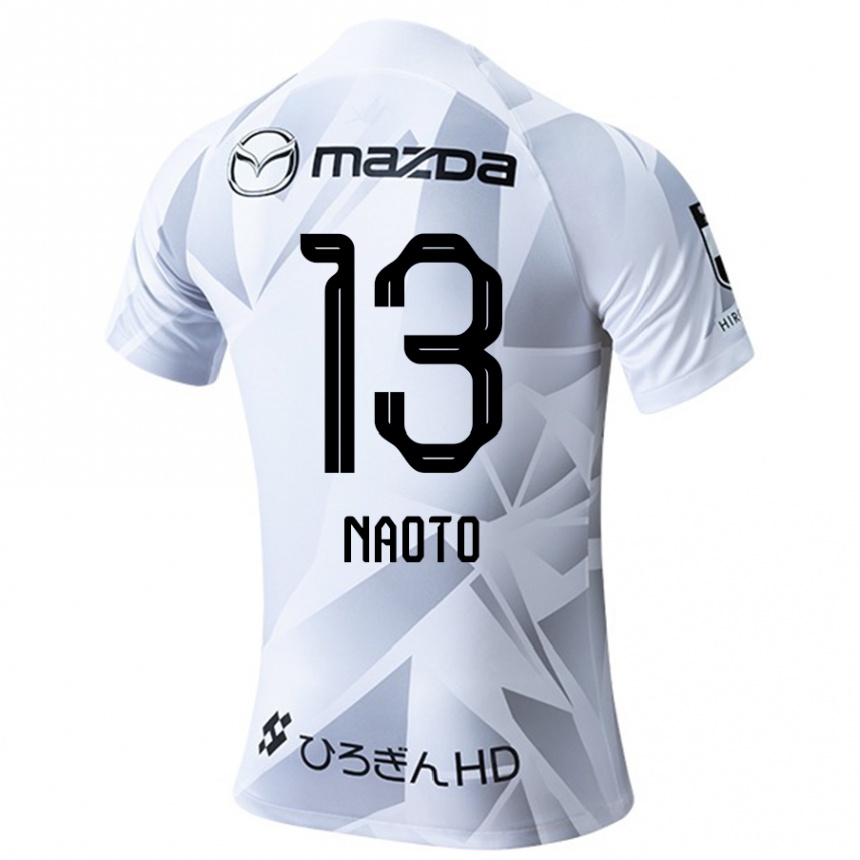 Kids Football Naoto Arai #13 White Grey Black Away Jersey 2024/25 T-Shirt Canada