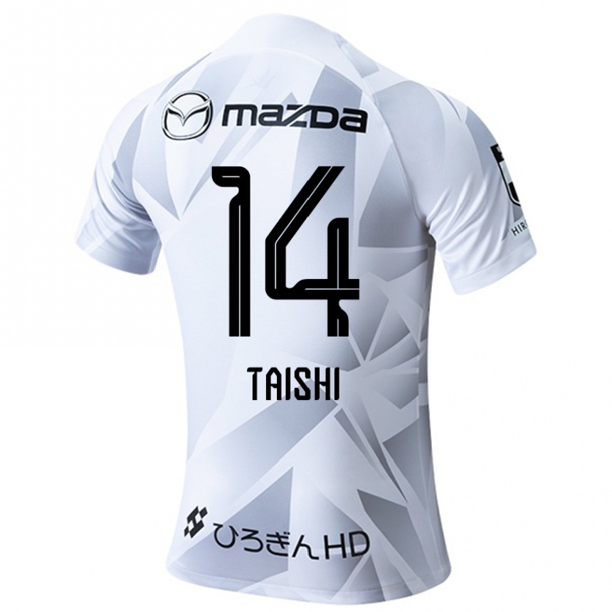 Kids Football Taishi Matsumoto #14 White Grey Black Away Jersey 2024/25 T-Shirt Canada